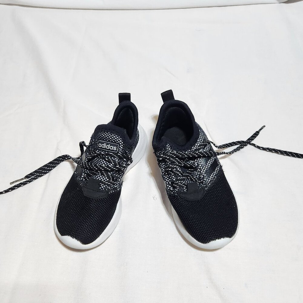 Adidas Girls Black & White Knit Athletic Sneakers – Girls Size 12